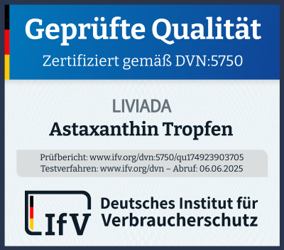 LIVIADA Astaxanthin Tropfen - Geprüfte Qualität gem. DVN:5750 vom IfV