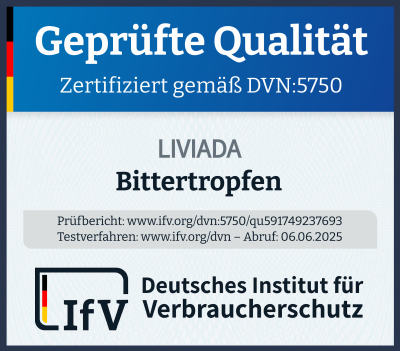 LIVIADA Bittertropfen plus - Geprüfte Qualität gem. DVN:5750 vom IfV